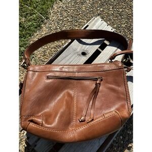 Brown Leather Shoulder Purse‎ Bag